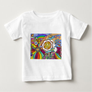 Retro 60er Psychedelic Sunshine Eagle Apparel Gesc Baby T-shirt
