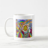 Retro 60er Psychedelic Sunshine Eagle Apparel Gesc Kaffeetasse (Links)