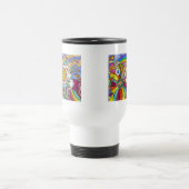 Retro 60er Psychedelic Sunshine Eagle Apparel Gesc Reisebecher (Mittel)