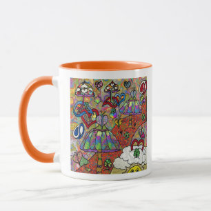 Retro-60er-Psychedelic-Zauberpilz-Tasse Tasse