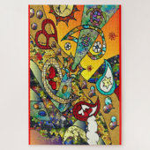 Retro 60er Psychedelischer Lebenszyklus Puzzle (Vertikal)