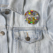 Retro 60er psychedelisches Schalom LIEBE Button (Beispiel)