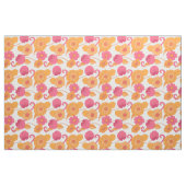 Retro 60er Rosa Orange Hippie Blume Muster Stoff (Fat Quarter (45,7 x 55,9 cm))