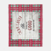 Retro 60er | Santa genau wie gut muss ich sein Fleecedecke (Vorderseite)