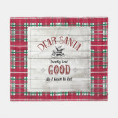 Retro 60er | Santa genau wie gut muss ich sein Fleecedecke (Vorderseite (Horizontal))