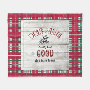 Retro 60er   Santa genau wie gut muss ich sein Fleecedecke