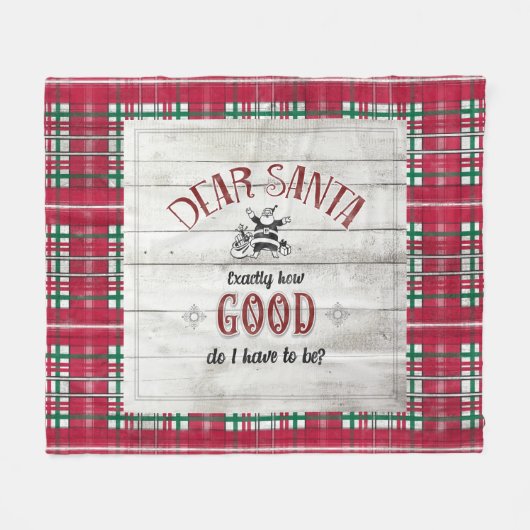 Retro 60er | Santa genau wie gut muss ich sein Fleecedecke (Vorderseite (Horizontal))