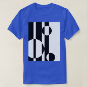 Retro 60er Schwarz und Weiß Op Art Grafik T-Shirt (Design vorne)