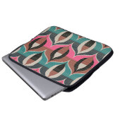 Retro 60er Stil Nahtloses Muster Laptopschutzhülle (Vorne Knopf)