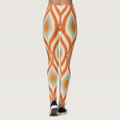 Retro 60er Stil Nahtloses Muster Leggings (Rückseite)