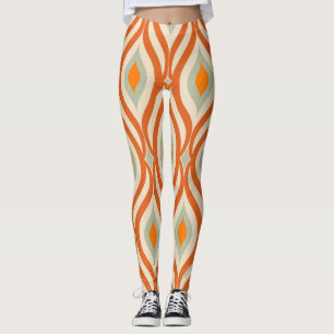 Retro 60er Stil Nahtloses Muster Leggings