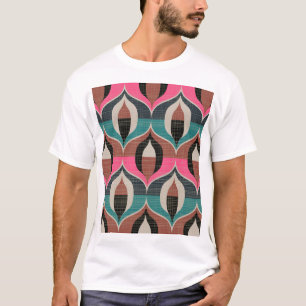 Retro 60er Stil Nahtloses Muster T-Shirt