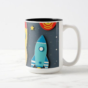 Retro 60er Style Colorado Rocket Design Zweifarbige Tasse