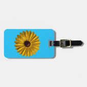 Retro 60er Sunflower Daisy Blume Modeschmuck Gepäckanhänger (Vorderseite horizontal)