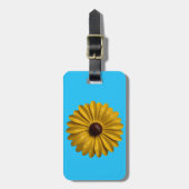 Retro 60er Sunflower Daisy Blume Modeschmuck Gepäckanhänger (Vorderseite vertikal)