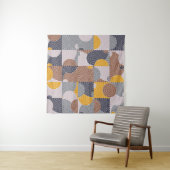 Retro 60er Tiles: Farbiges geometrisches Muster Wandteppich (Beispiel)
