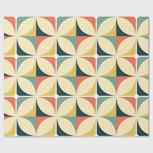 Retro 60er und 70er Jahre nahtloses Retro-Muster, Geschenkpapier (Flach)