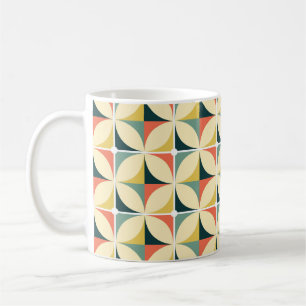 Retro 60er und 70er Jahre nahtloses Retro-Muster,  Kaffeetasse