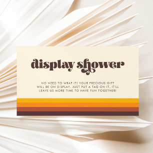 Retro 60er Vintag Mid Century Display Duschkarte Begleitkarte