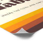 Retro 60er Vintag Mid Century Kids Tafelzeichen Poster (Ecke)