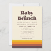 Retro 60er Vintag Mitte Jahrhundert Baby Brunch Einladung (Vorderseite)