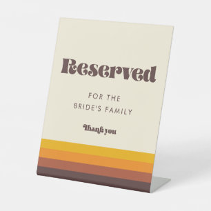 Retro 60er Vintag Mitte Jahrhundert Hochzeit reser Sockelschild