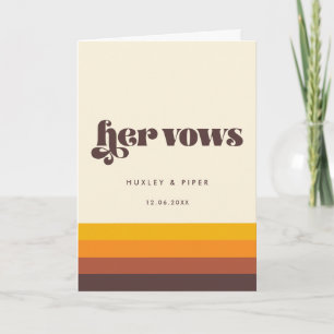 Retro 60er Vintag Mitte Jahrhundert Ihr Gelöbnis H Karte