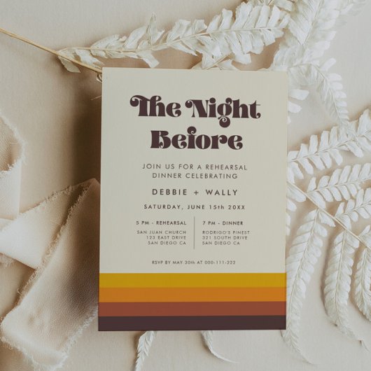 Retro 60er Vintag Mitte Jahrhundert Probe Abendess Einladung