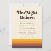 Retro 60er Vintag Mitte Jahrhundert Probe Abendess Einladung (Vorderseite)