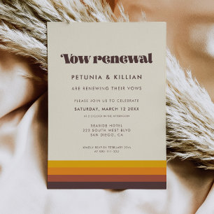 Retro 60er Vintag Mitte Jhd. Einladung