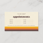 Retro 60er Vintag Termin Erinnerung Karten (Rückseite)