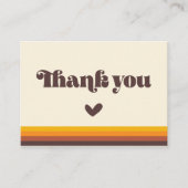 Retro 60er Vintag Vielen Dank Beipackkarte Visitenkarte (Vorderseite)