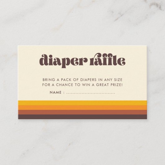 Retro 60er Vintage Babydusche Windelwaschkarte Begleitkarte (Vorderseite)