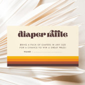 Retro 60er Vintage Babydusche Windelwaschkarte Begleitkarte