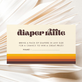 Retro 60er Vintage Babydusche Windelwaschkarte Begleitkarte