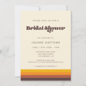 Retro 60er Vintage Farben Brautparty Einladung (Vorderseite)