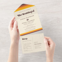 Retro 60er Vintage Farben Hochzeit