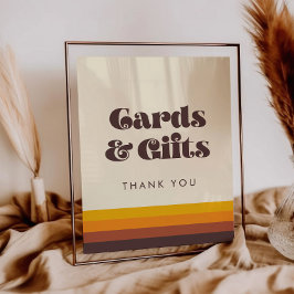 Retro 60er Vintage Karten und Geschenke Hochzeit Poster