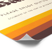 Retro 60er Vintage Wedding Cigar Bar Poster (Ecke)