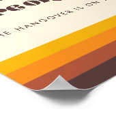 Retro 60er Vintage Wedding Open Bar sign Poster (Ecke)