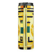Retro 60's beauty geometric yellow green  thermosbecher (Rückseite)