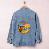Retro 60s Hippie Beach Sunset | Adventure Van Life Jeansjacke (Hangar)
