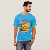 Retro 60s Hippie Beach Sunset | Adventure Van Life T-Shirt (Vorne ganz)