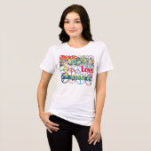 Retro 60's Peace Liebe Mitgefühl T - Shirt (Vorderseite voll)