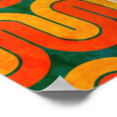 Retro 60's Psychedelic Custom Foto 70. Geburtstag Poster (Ecke)