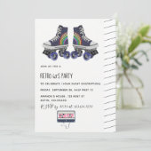 Retro 60's Themenparty Einladung (Stehend Vorderseite)