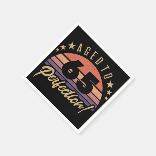 Retro 65. Geburtstag Spaß Serviette (Ecke)