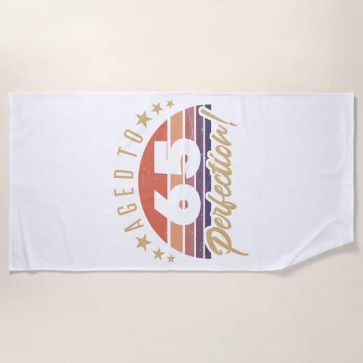 Retro 65. Geburtstag Spaß Strandtuch (Vorderseite)