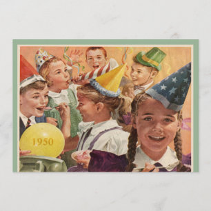 Retro 65. Geburtstagsparty 1950 Erinnerungen der K Einladung