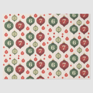 Retro “67” Christmas Ornament Tissue Paper Seidenpapier